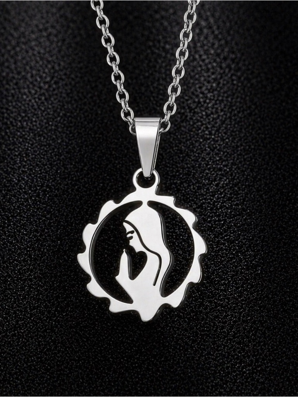 Our Lady~ Guadelupe Virgin Mother Mary Pray Divine Blessed Sacred Steel Necklace - Picture 7 of 12